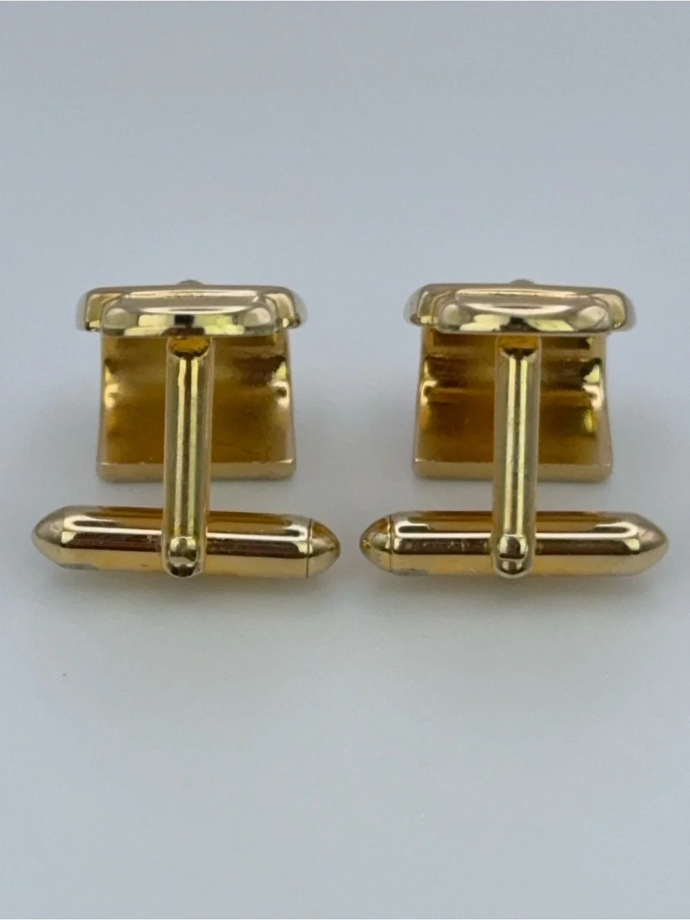 SWANK Brushed/Textured Gold Tone Belt Buckle Cufflinks
